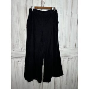 WOMENS CP SHADES GRAY ELASTIC WAIST WIDE LEG WENDY CORDUROY COTTON PANTS LARGE